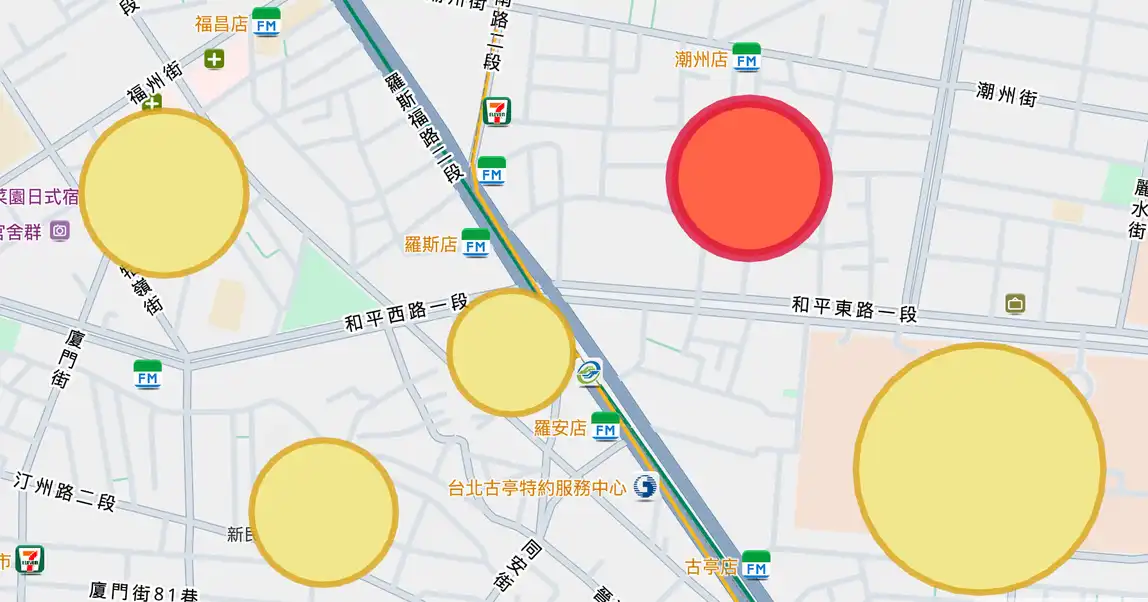 圓形Feature的互動效果